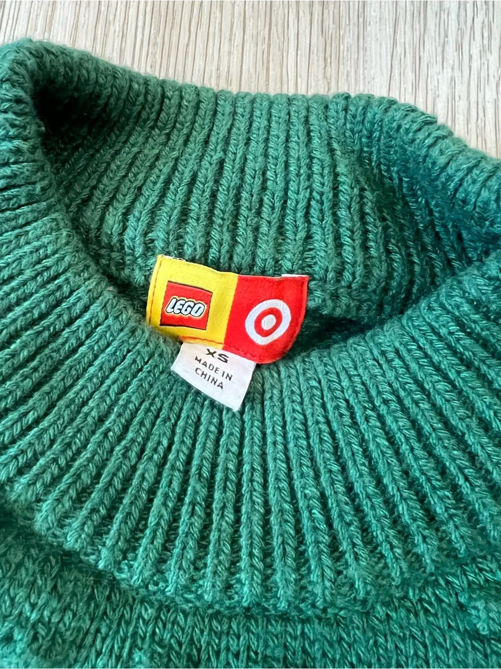 Lego Men's Forest Green Bobble Knit Crewneck Sweater